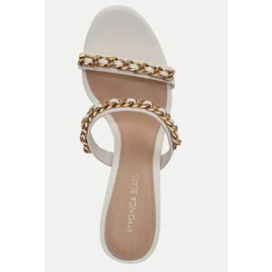 Veronica Beard Women's Gretchen Chain-Link Sandal Mules White 7 NWT 350